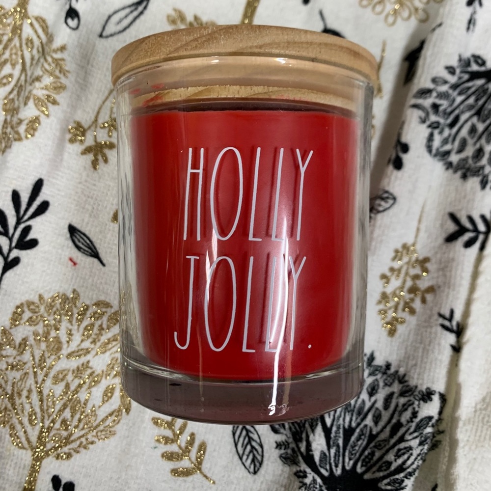 Christmas Rae Dunn Christmas candle holly jolly
